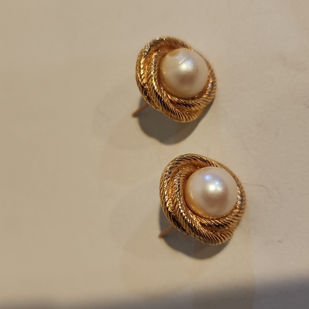 Faux Pearl Earrings